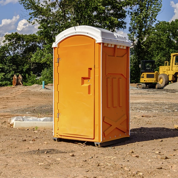 how often are the portable restrooms cleaned and serviced during a rental period in Cherokee County TX